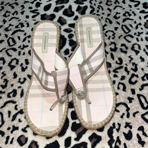 burberry wedges sandals used.